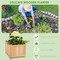 Natural Solid Wood Folding Planter Box with Removable Base and Drainage Hole